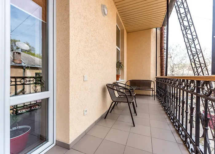 With а Balcony In Quiet Courtyard